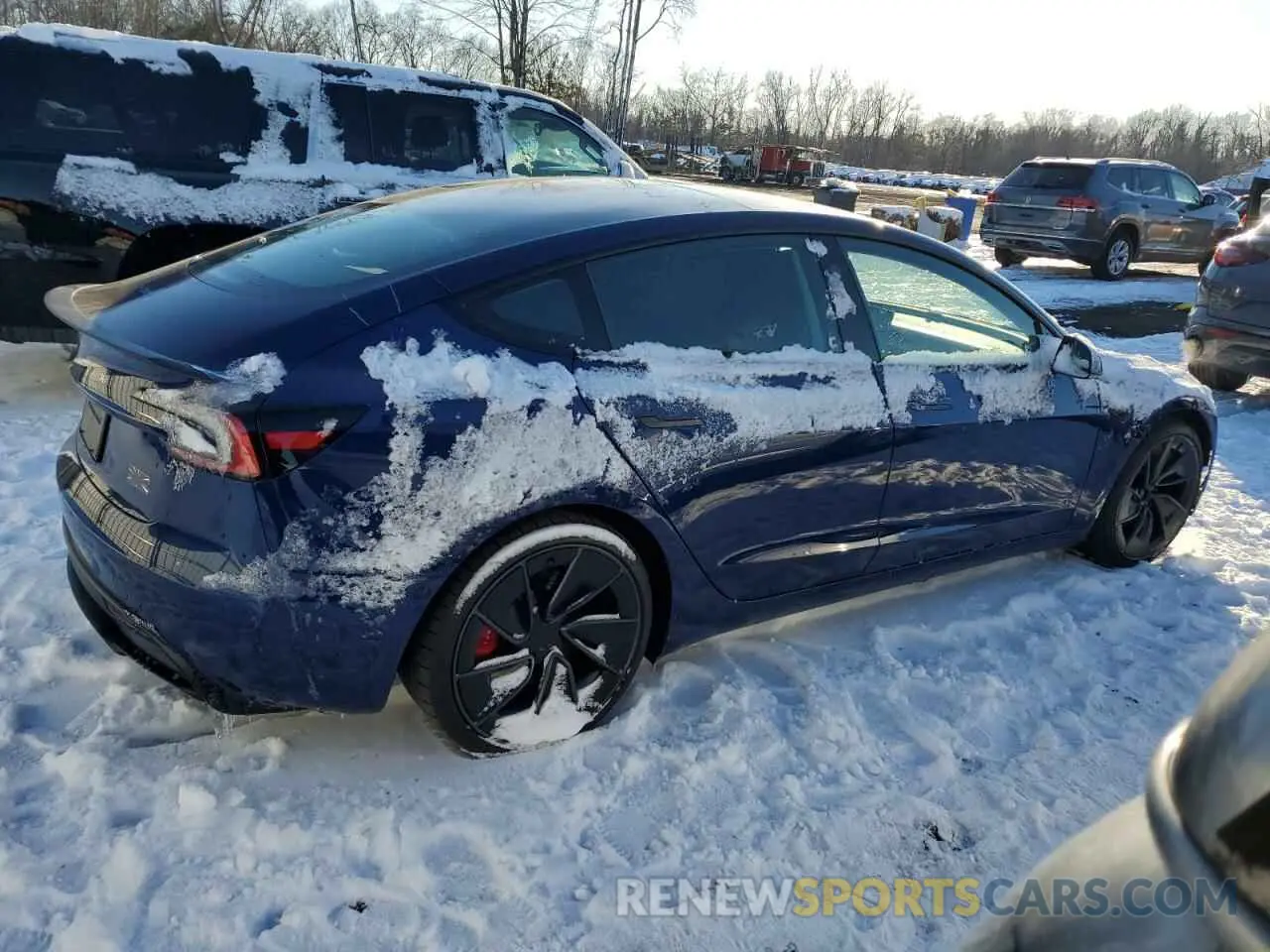 3 fotografías del automóvil dañado 5YJ3E1ETXRF847128 TESLA MODEL 3 2024