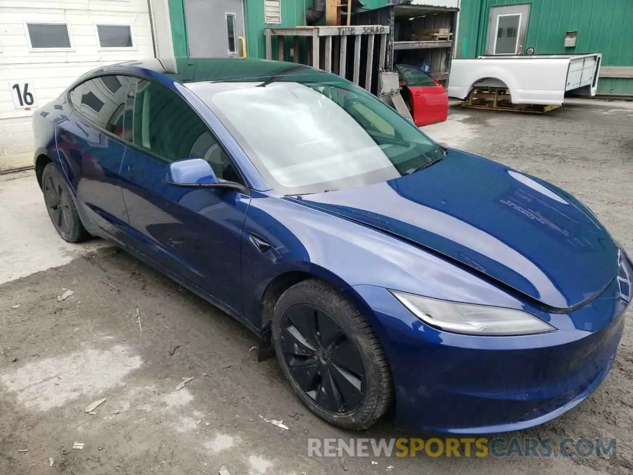 4 fotografías del automóvil dañado LRW3E7EB6RC135381 TESLA MODEL 3 2024