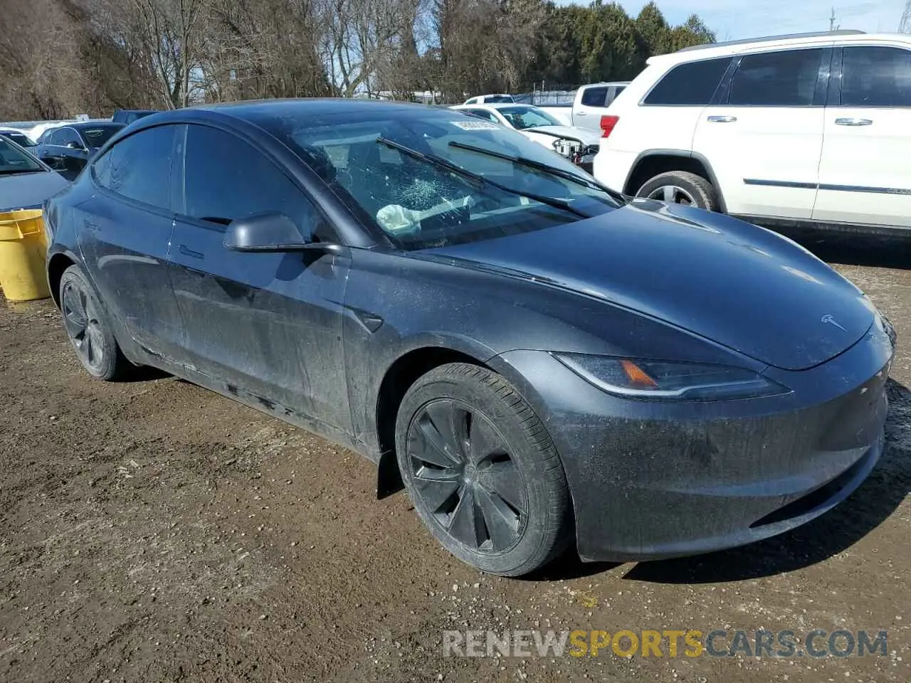 4 fotografías del automóvil dañado LRW3E7EB7RC101403 TESLA MODEL 3 2024