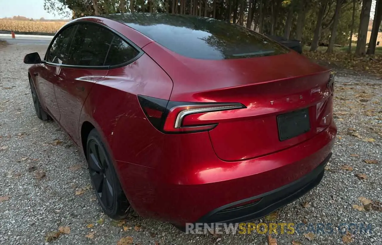 3 fotografías del automóvil dañado LRW3E7EB9RC105985 TESLA MODEL 3 2024