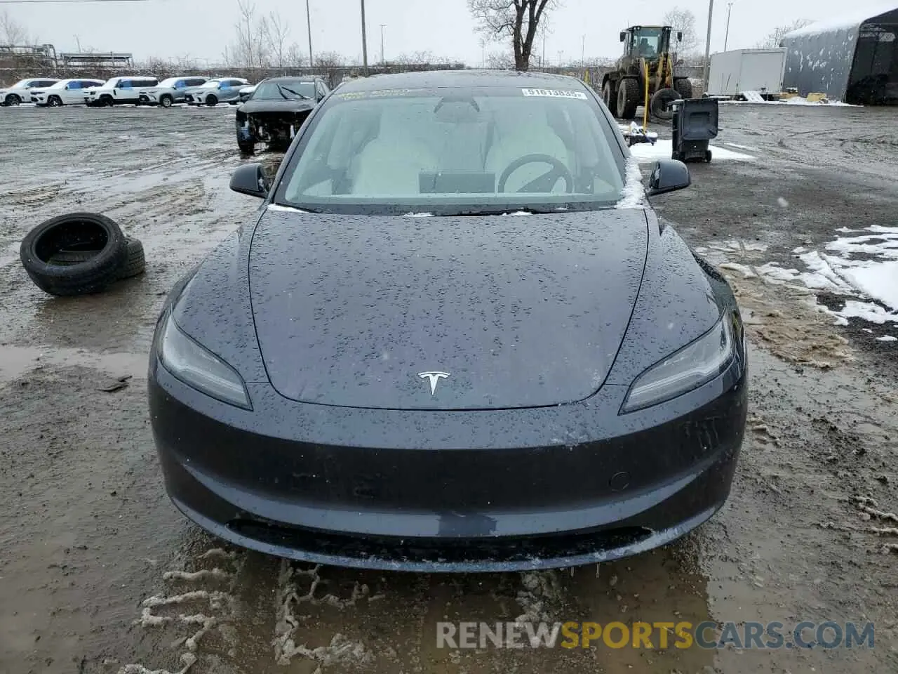 5 fotografías del automóvil dañado LRW3E7EBXRC135559 TESLA MODEL 3 2024