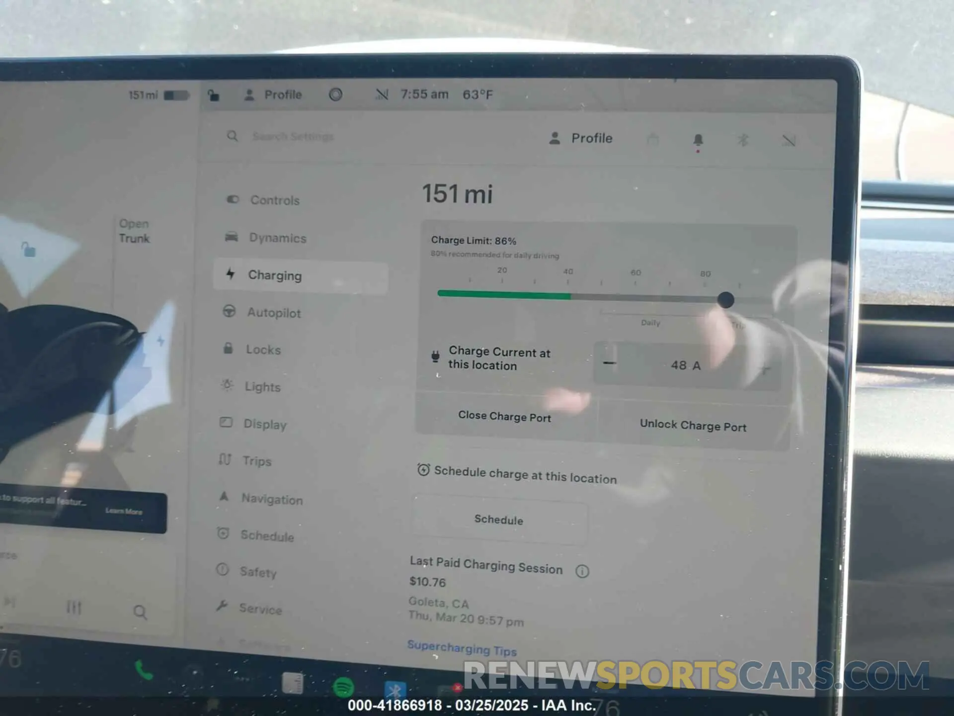 16 fotografías del automóvil dañado 5YJ3E1EA0SF883396 TESLA MODEL 3 2025