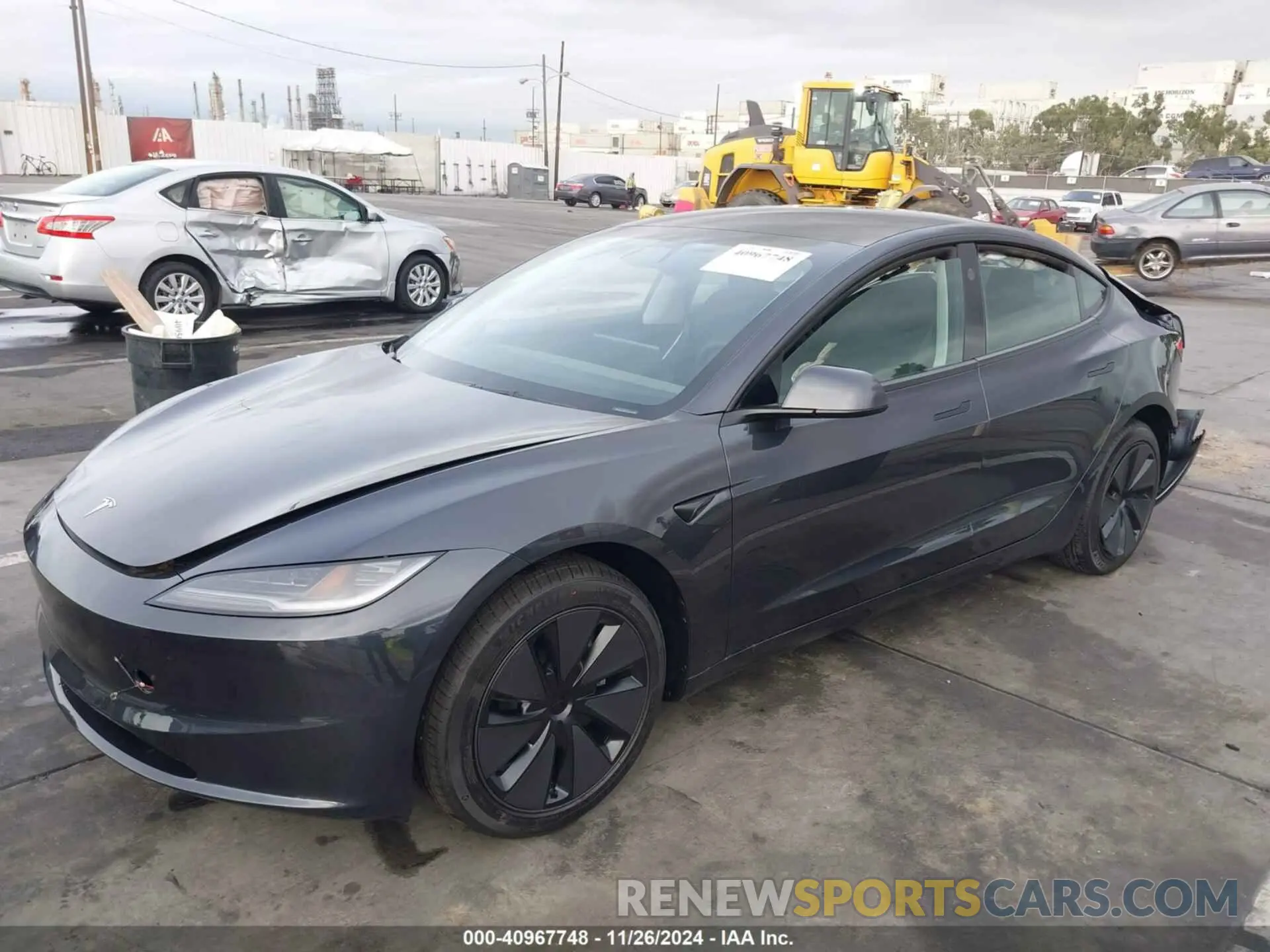 2 fotografías del automóvil dañado 5YJ3E1EA1SF878692 TESLA MODEL 3 2025
