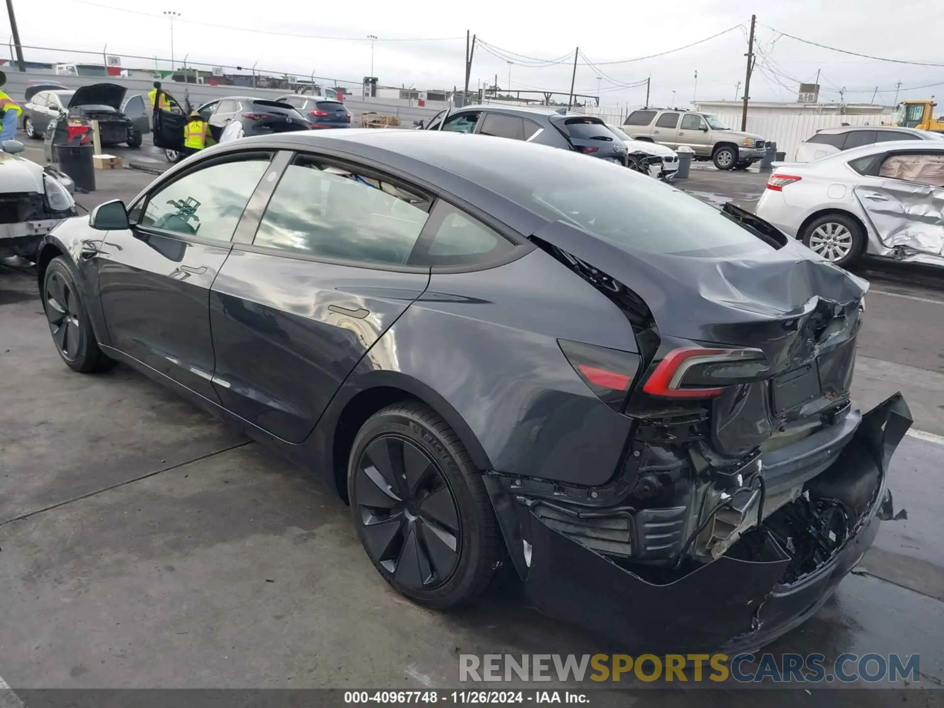 3 fotografías del automóvil dañado 5YJ3E1EA1SF878692 TESLA MODEL 3 2025