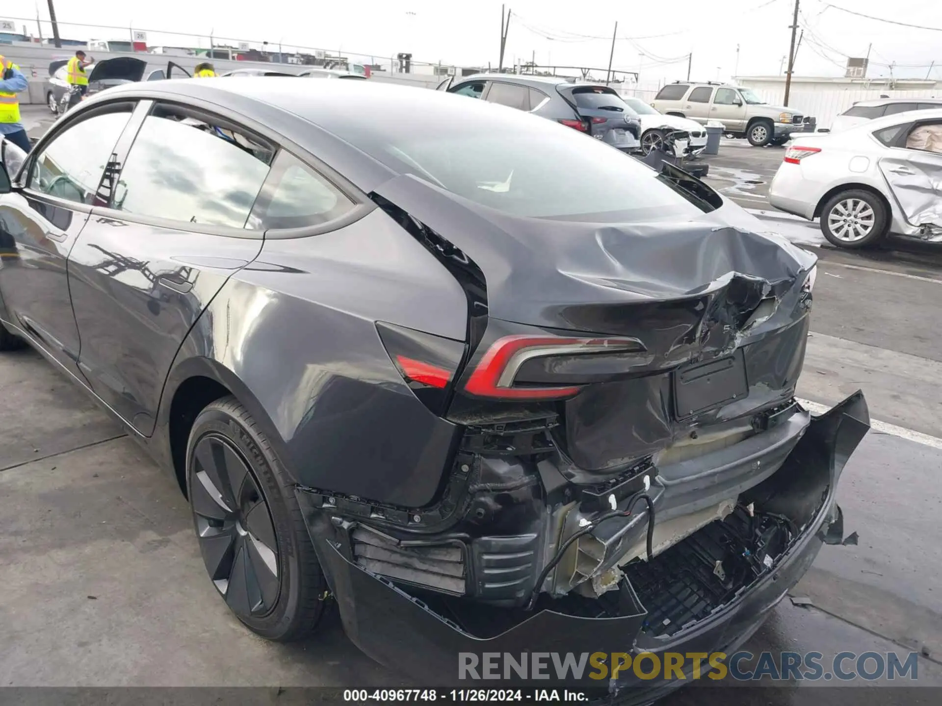 6 fotografías del automóvil dañado 5YJ3E1EA1SF878692 TESLA MODEL 3 2025