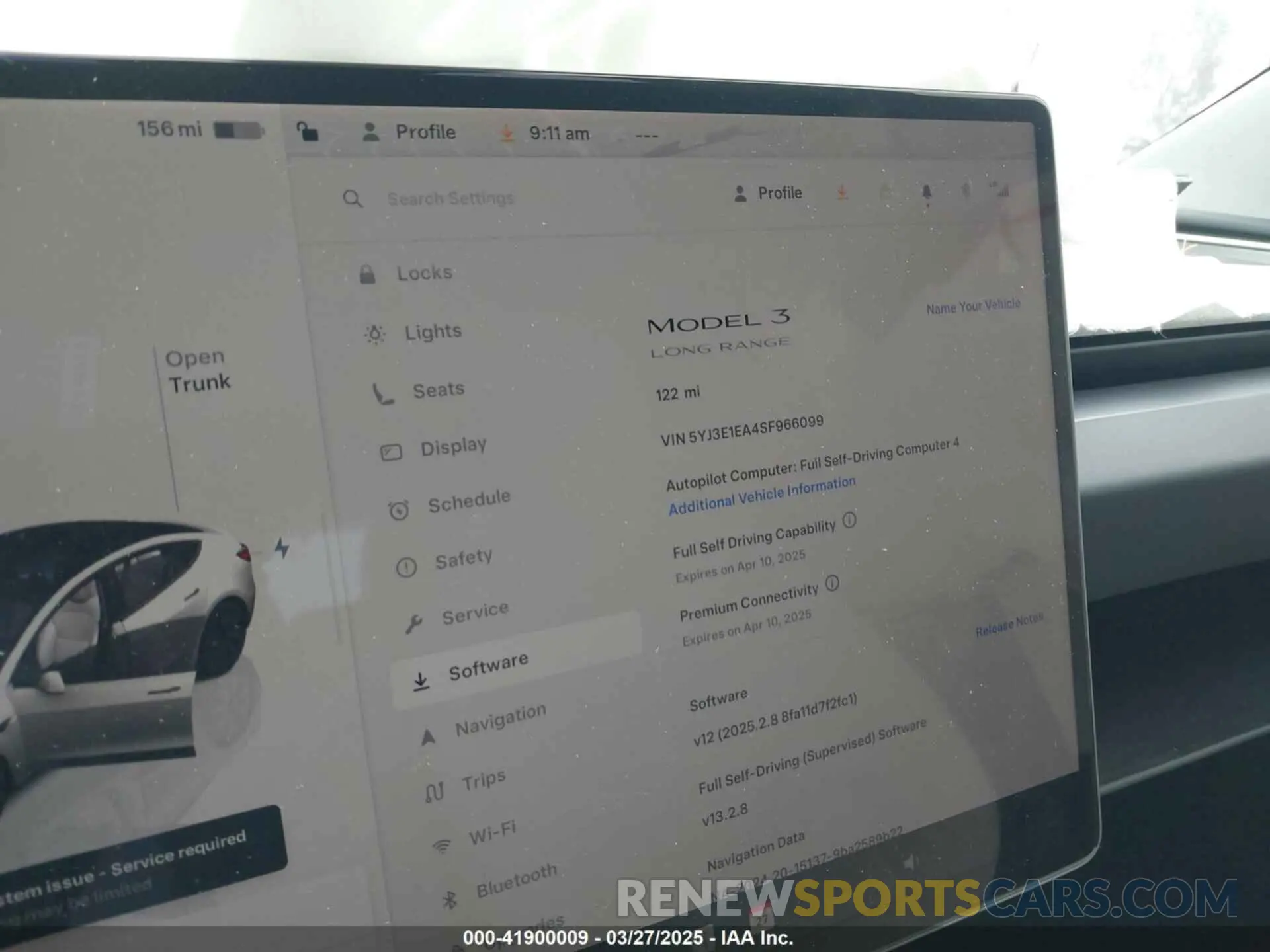7 fotografías del automóvil dañado 5YJ3E1EA4SF966099 TESLA MODEL 3 2025