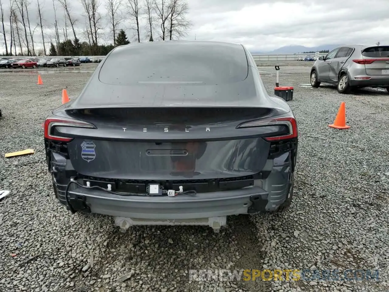 6 fotografías del automóvil dañado 5YJ3E1EA5SF889727 TESLA MODEL 3 2025