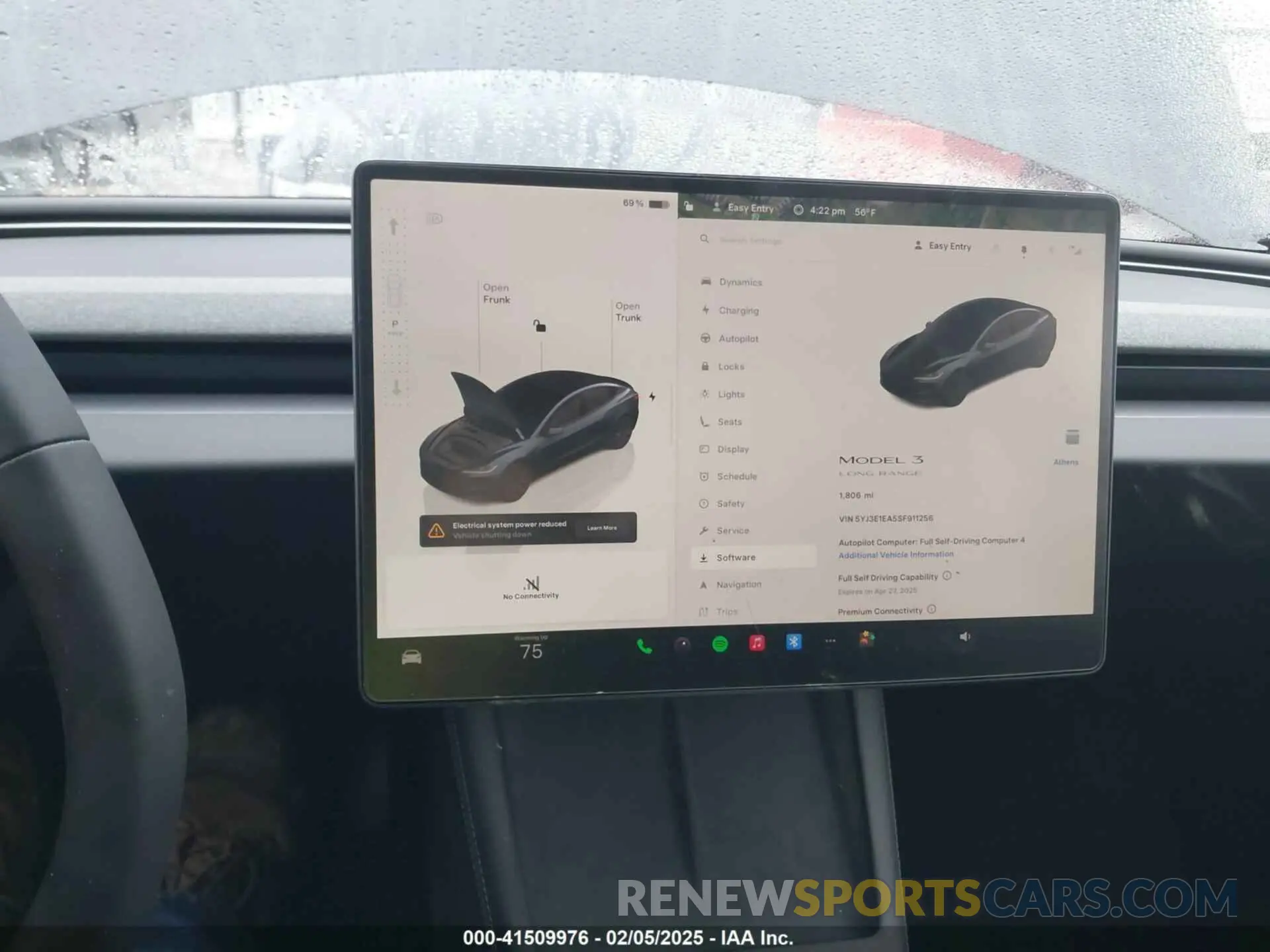 17 fotografías del automóvil dañado 5YJ3E1EA5SF911256 TESLA MODEL 3 2025