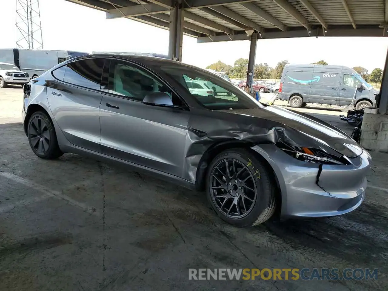 4 fotografías del automóvil dañado 5YJ3E1EA5SF920183 TESLA MODEL 3 2025