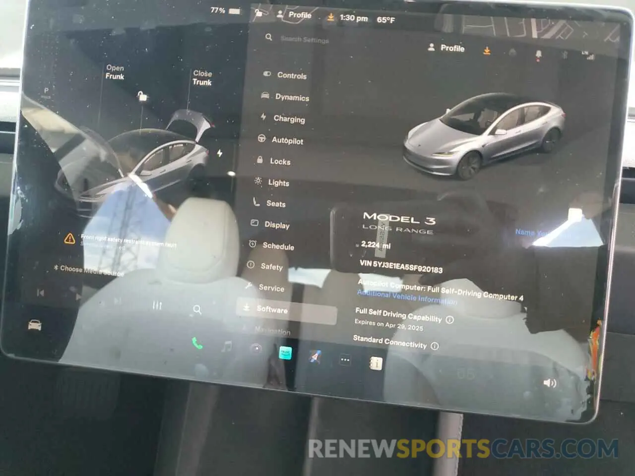 9 fotografías del automóvil dañado 5YJ3E1EA5SF920183 TESLA MODEL 3 2025