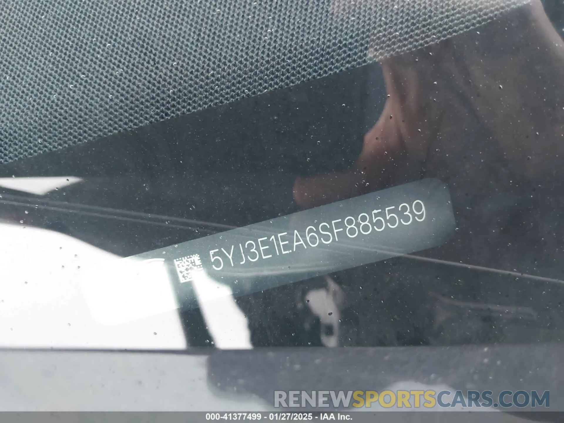 9 fotografías del automóvil dañado 5YJ3E1EA6SF885539 TESLA MODEL 3 2025