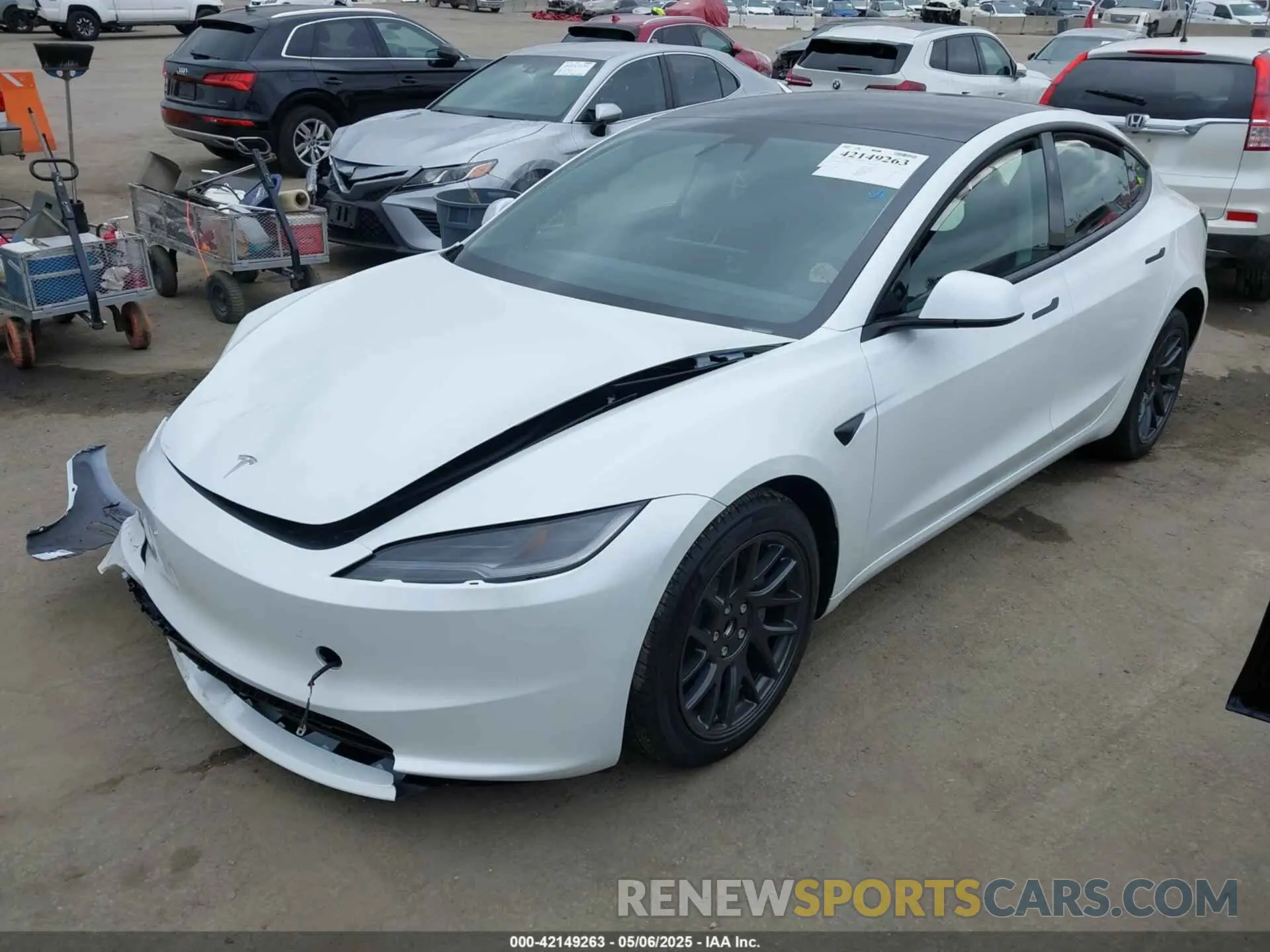 2 fotografías del automóvil dañado 5YJ3E1EA6SF988976 TESLA MODEL 3 2025