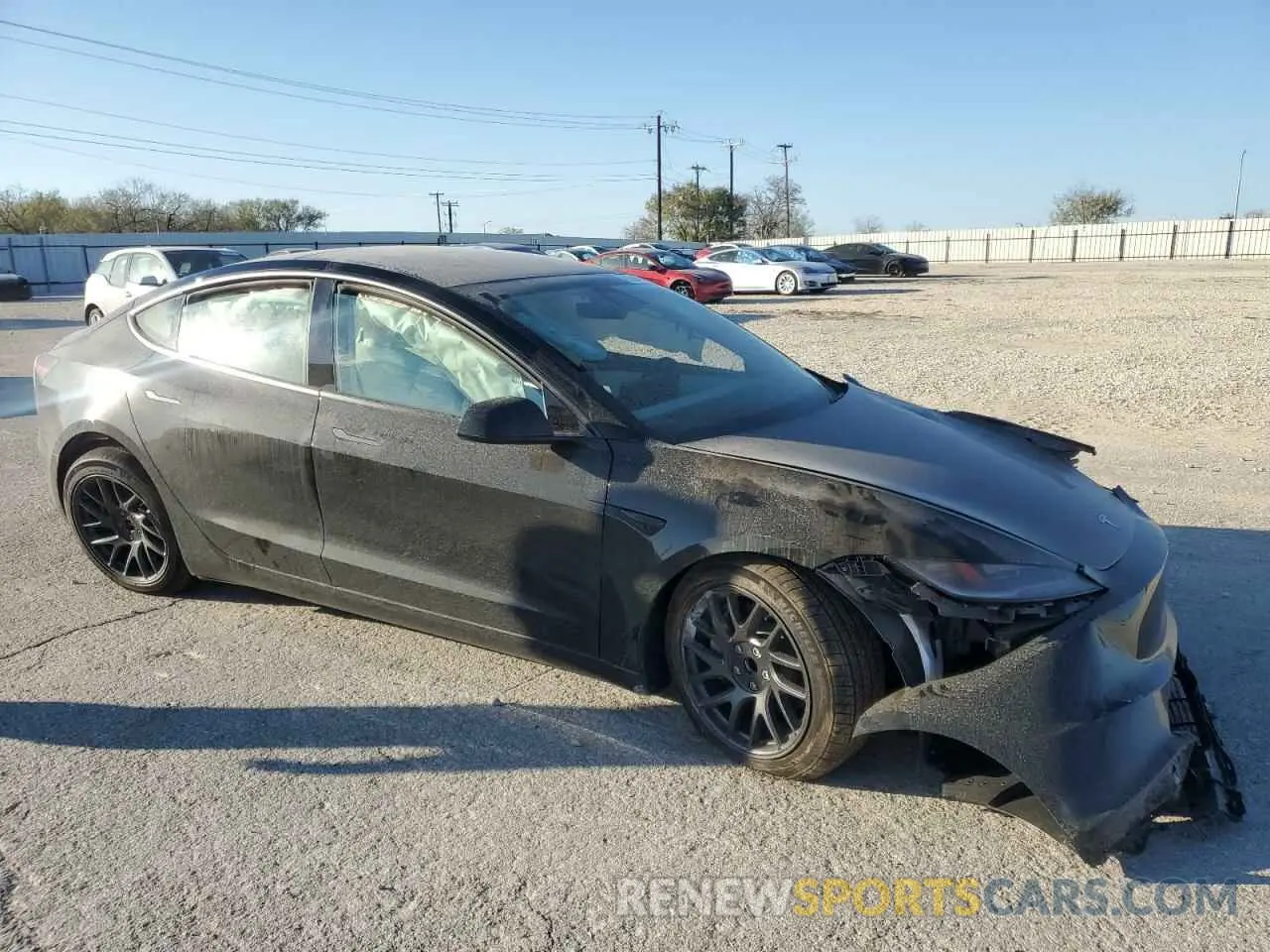 4 fotografías del automóvil dañado 5YJ3E1EA8SF903961 TESLA MODEL 3 2025