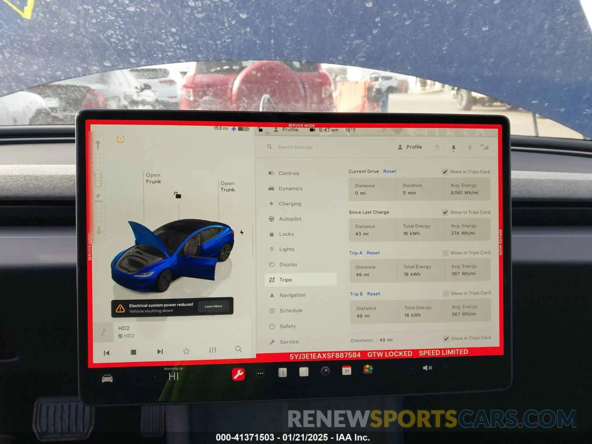 14 fotografías del automóvil dañado 5YJ3E1EAXSF887584 TESLA MODEL 3 2025