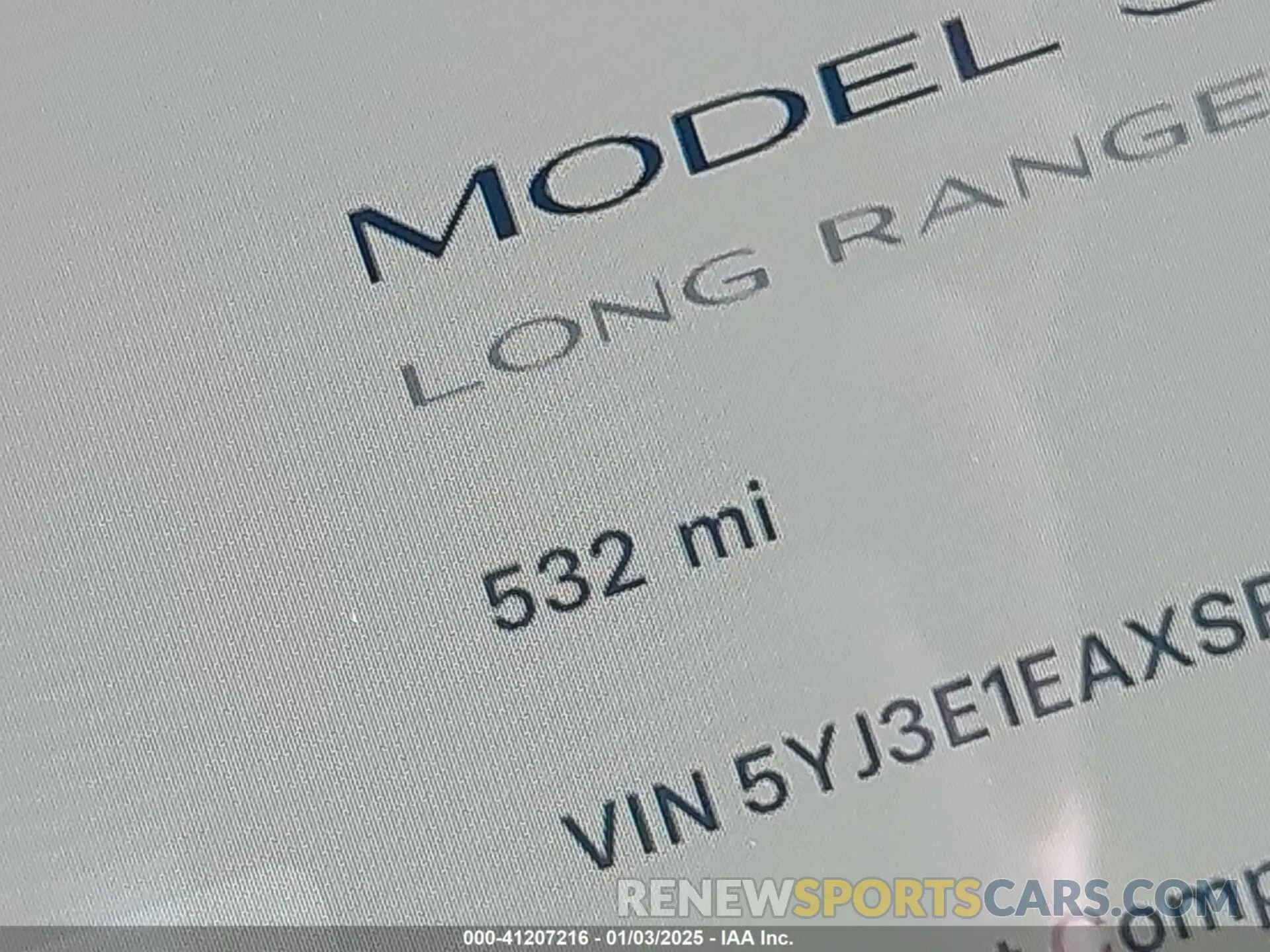 14 fotografías del automóvil dañado 5YJ3E1EAXSF904139 TESLA MODEL 3 2025