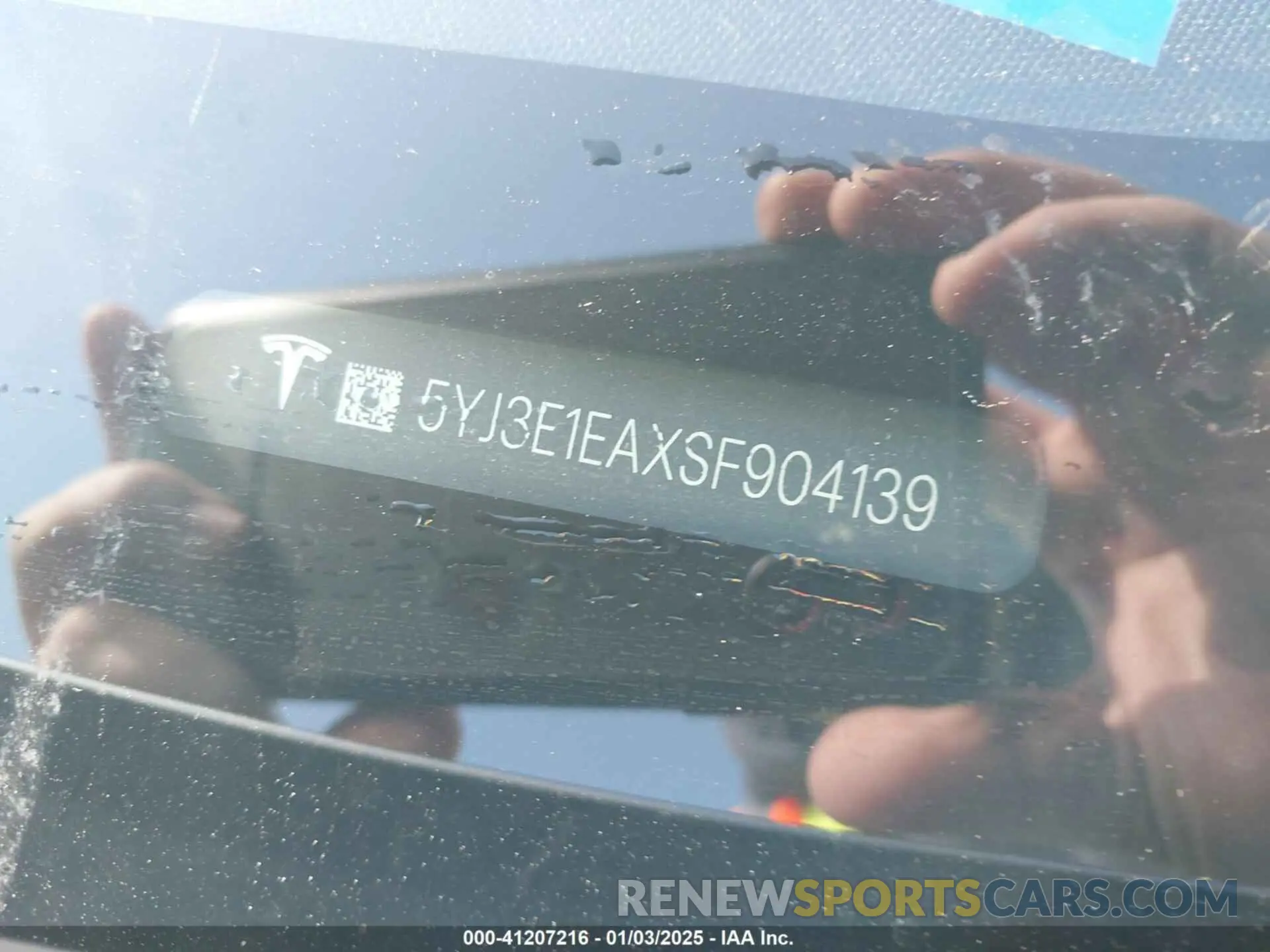 9 fotografías del automóvil dañado 5YJ3E1EAXSF904139 TESLA MODEL 3 2025