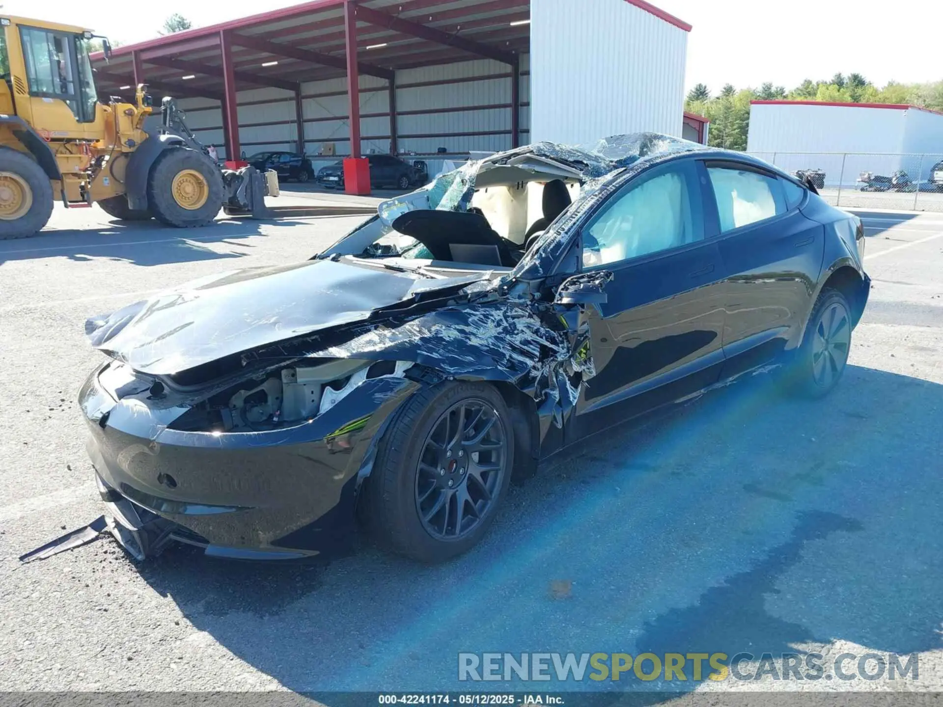 2 fotografías del automóvil dañado 5YJ3E1EAXSF927128 TESLA MODEL 3 2025