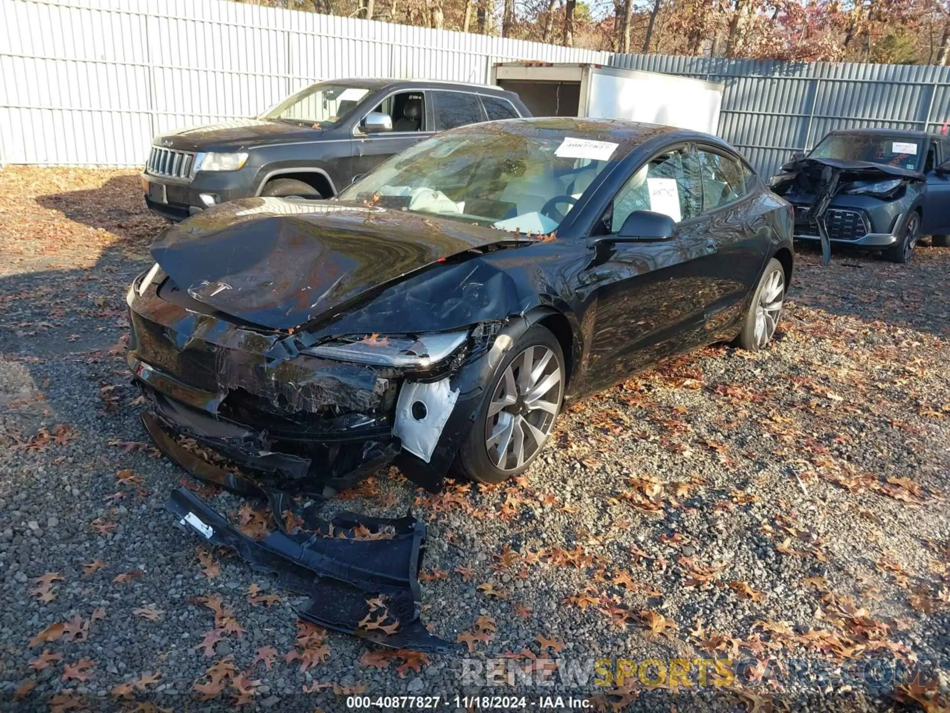 2 fotografías del automóvil dañado 5YJ3E1EB2SF875728 TESLA MODEL 3 2025