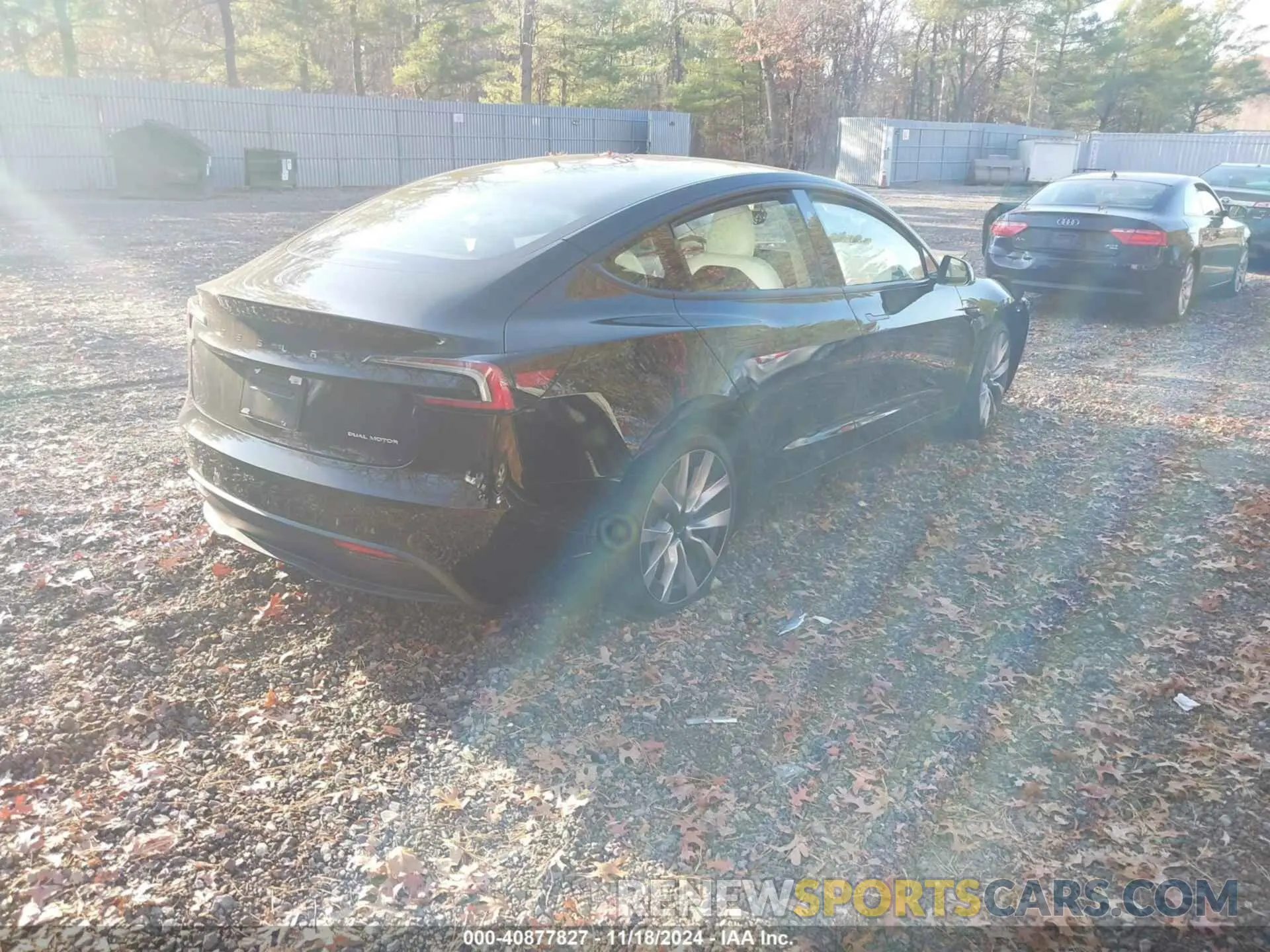 4 fotografías del automóvil dañado 5YJ3E1EB2SF875728 TESLA MODEL 3 2025