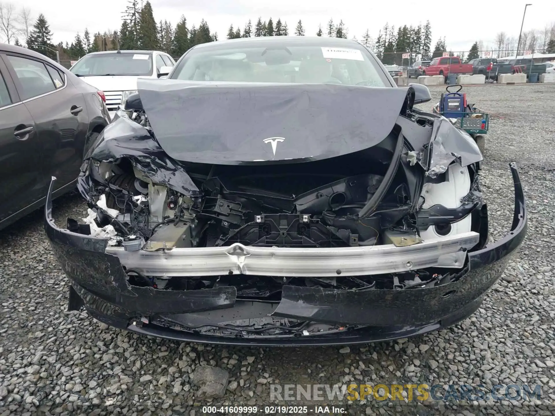 6 fotografías del automóvil dañado 5YJ3E1EB2SF921588 TESLA MODEL 3 2025