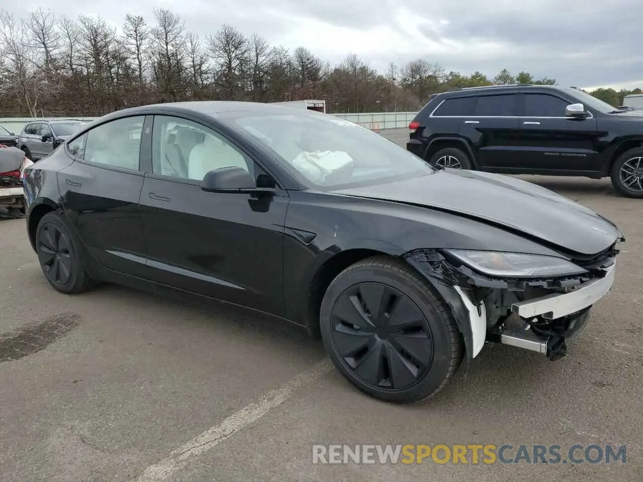 4 fotografías del automóvil dañado 5YJ3E1EB2SF923115 TESLA MODEL 3 2025
