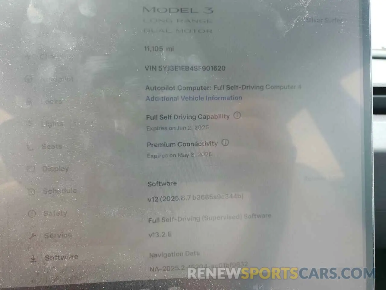 9 fotografías del automóvil dañado 5YJ3E1EB4SF901620 TESLA MODEL 3 2025