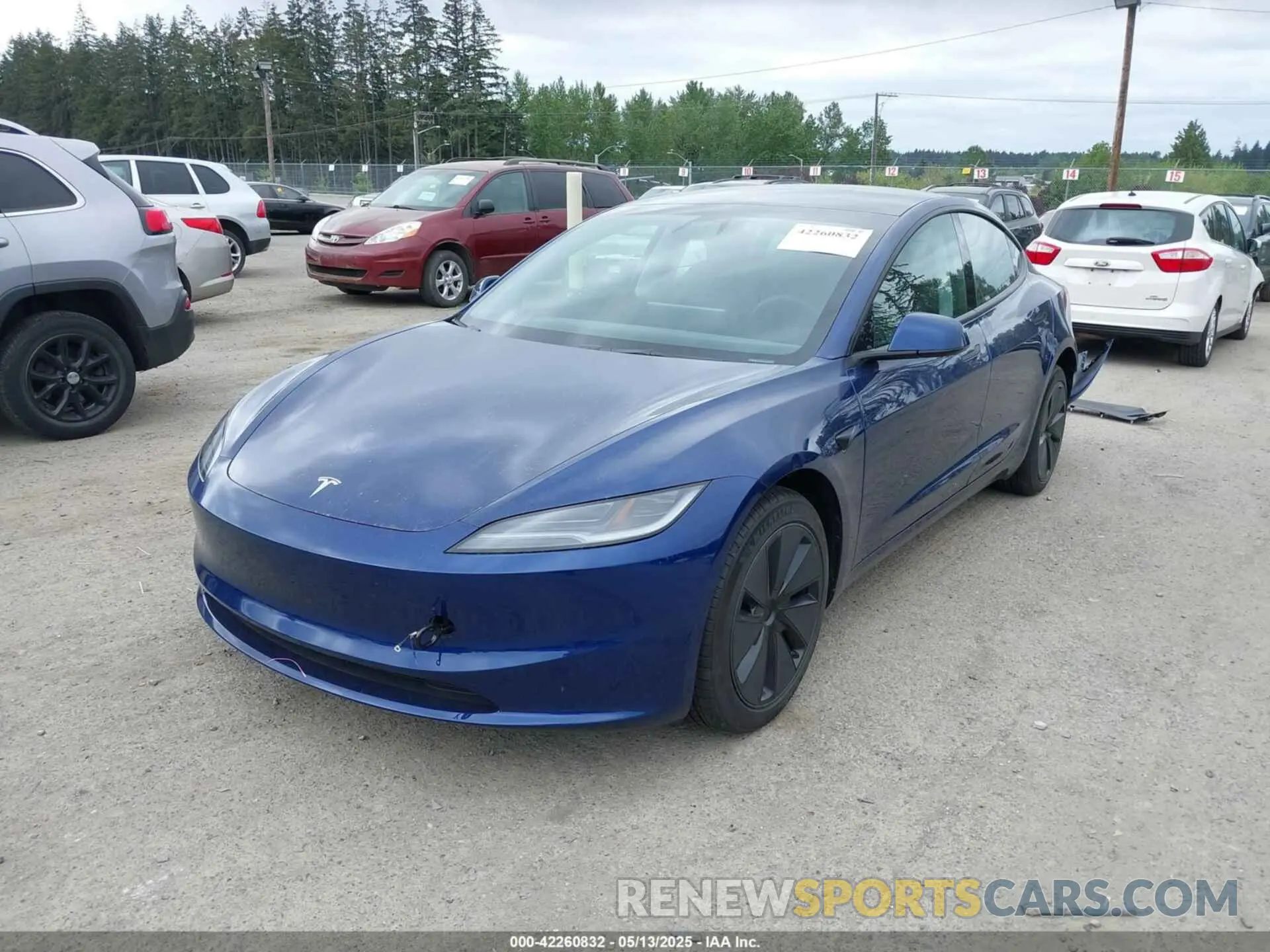 2 fotografías del automóvil dañado 5YJ3E1EB4SF928980 TESLA MODEL 3 2025