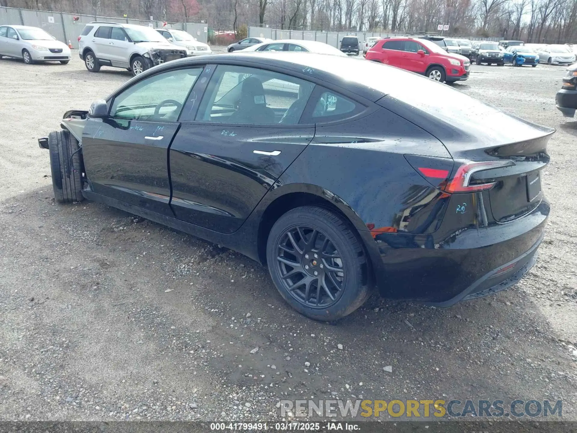 3 fotografías del automóvil dañado 5YJ3E1EB4SF938120 TESLA MODEL 3 2025