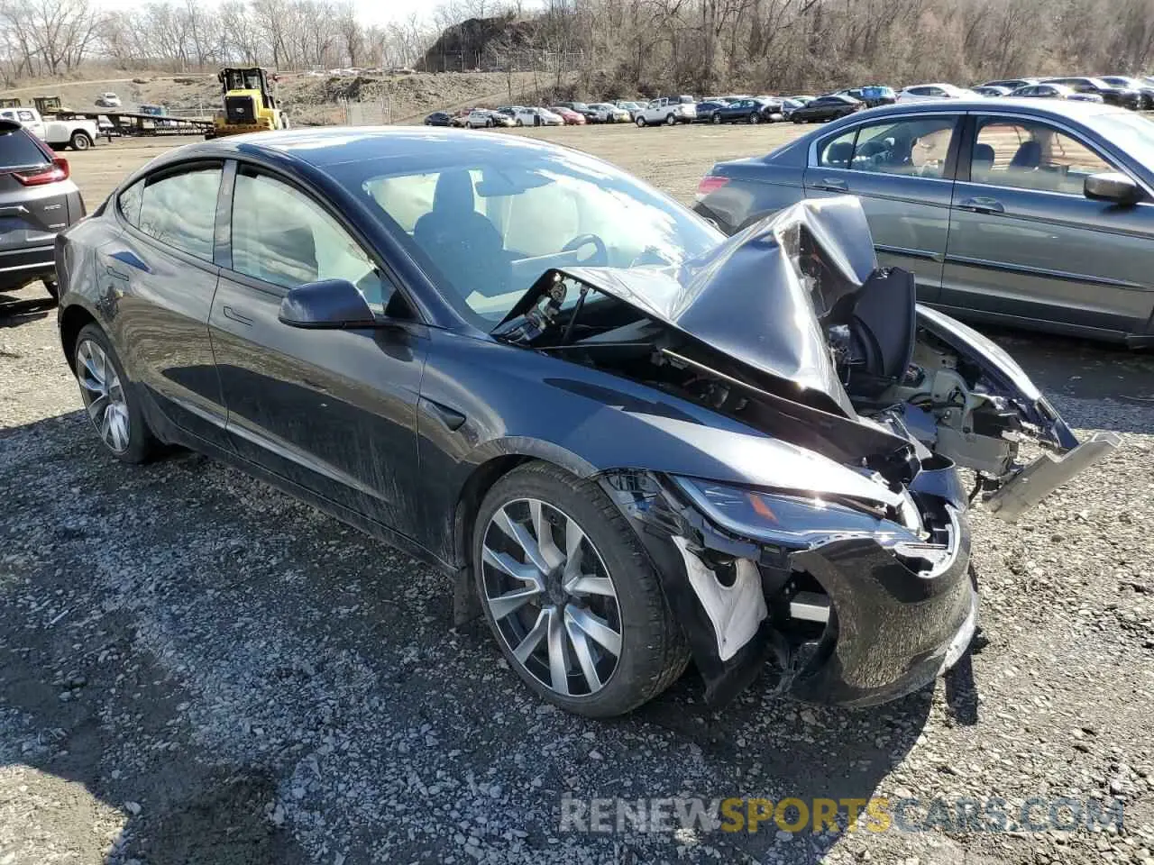 4 fotografías del automóvil dañado 5YJ3E1EB6SF921092 TESLA MODEL 3 2025