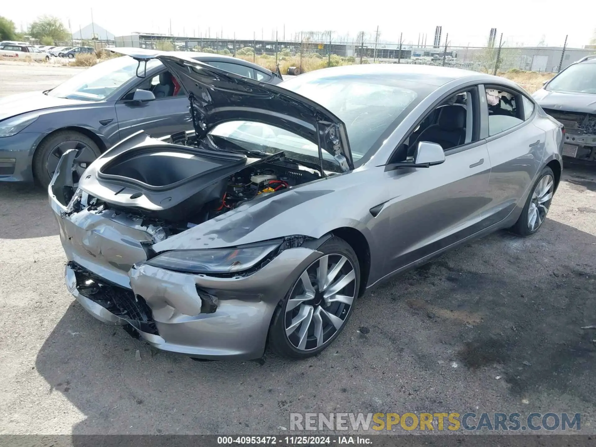 6 fotografías del automóvil dañado 5YJ3E1EB8SF896423 TESLA MODEL 3 2025