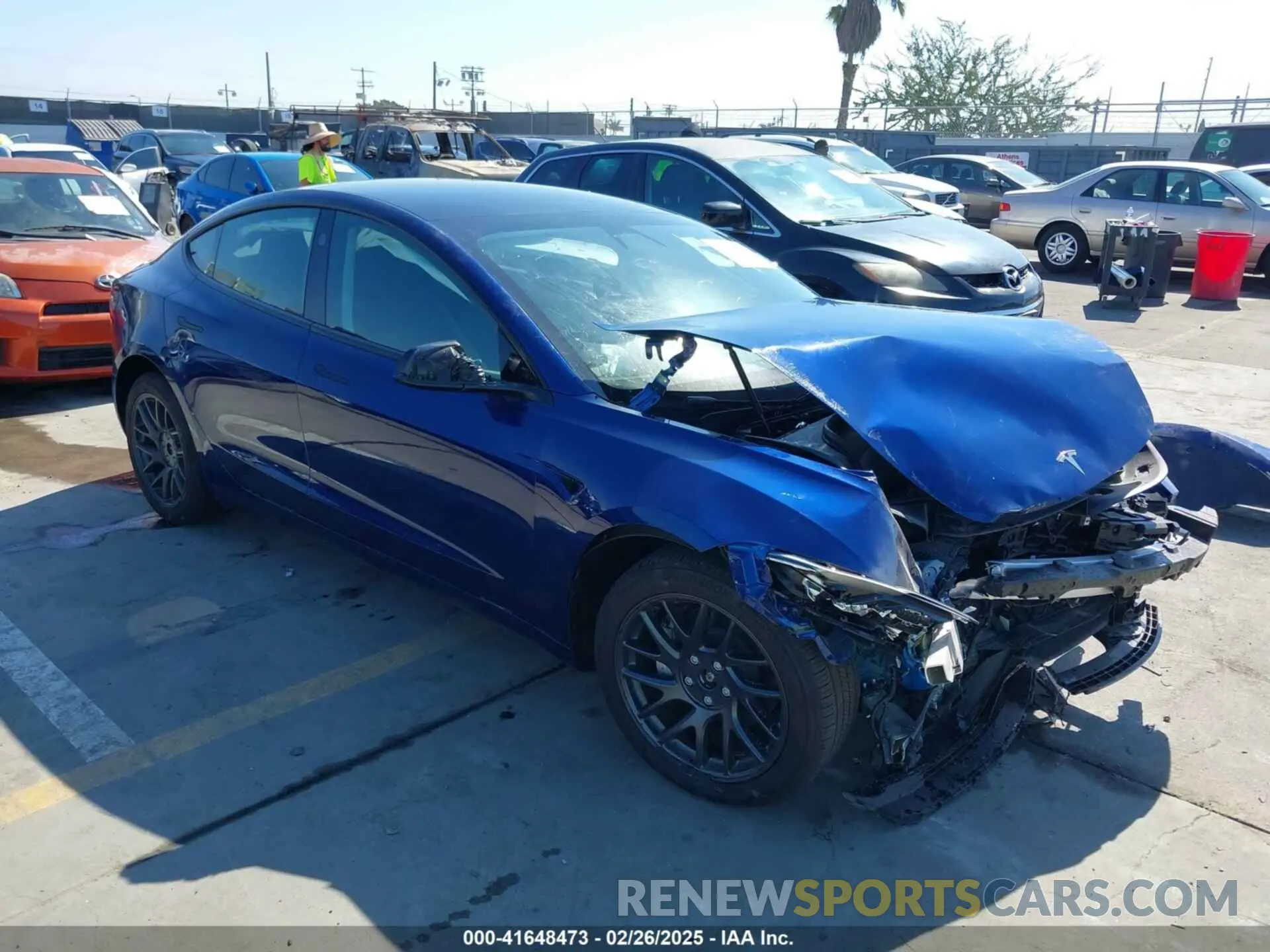1 fotografías del automóvil dañado 5YJ3E1EB9SF886175 TESLA MODEL 3 2025