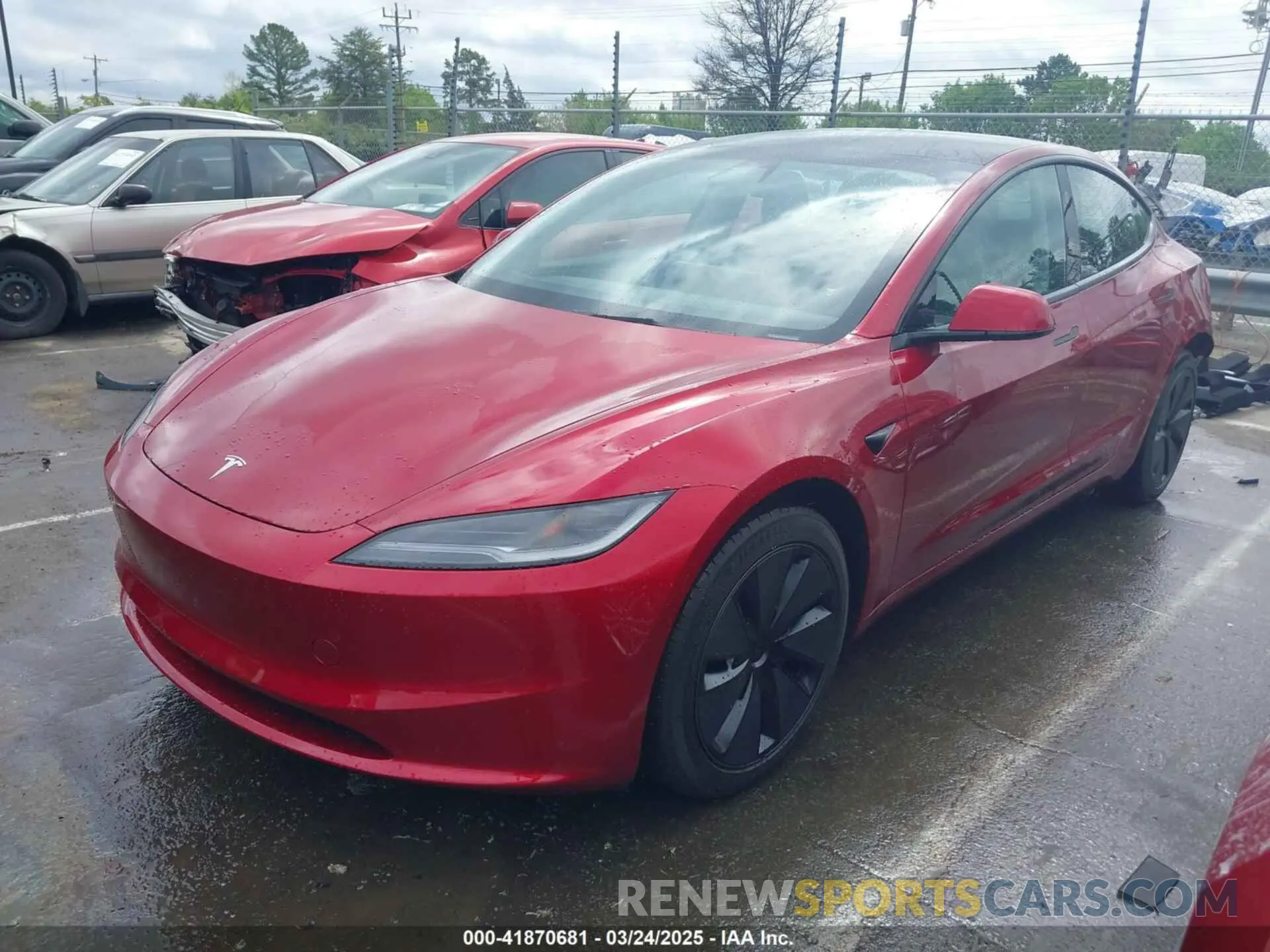 2 fotografías del automóvil dañado 5YJ3E1EB9SF928781 TESLA MODEL 3 2025