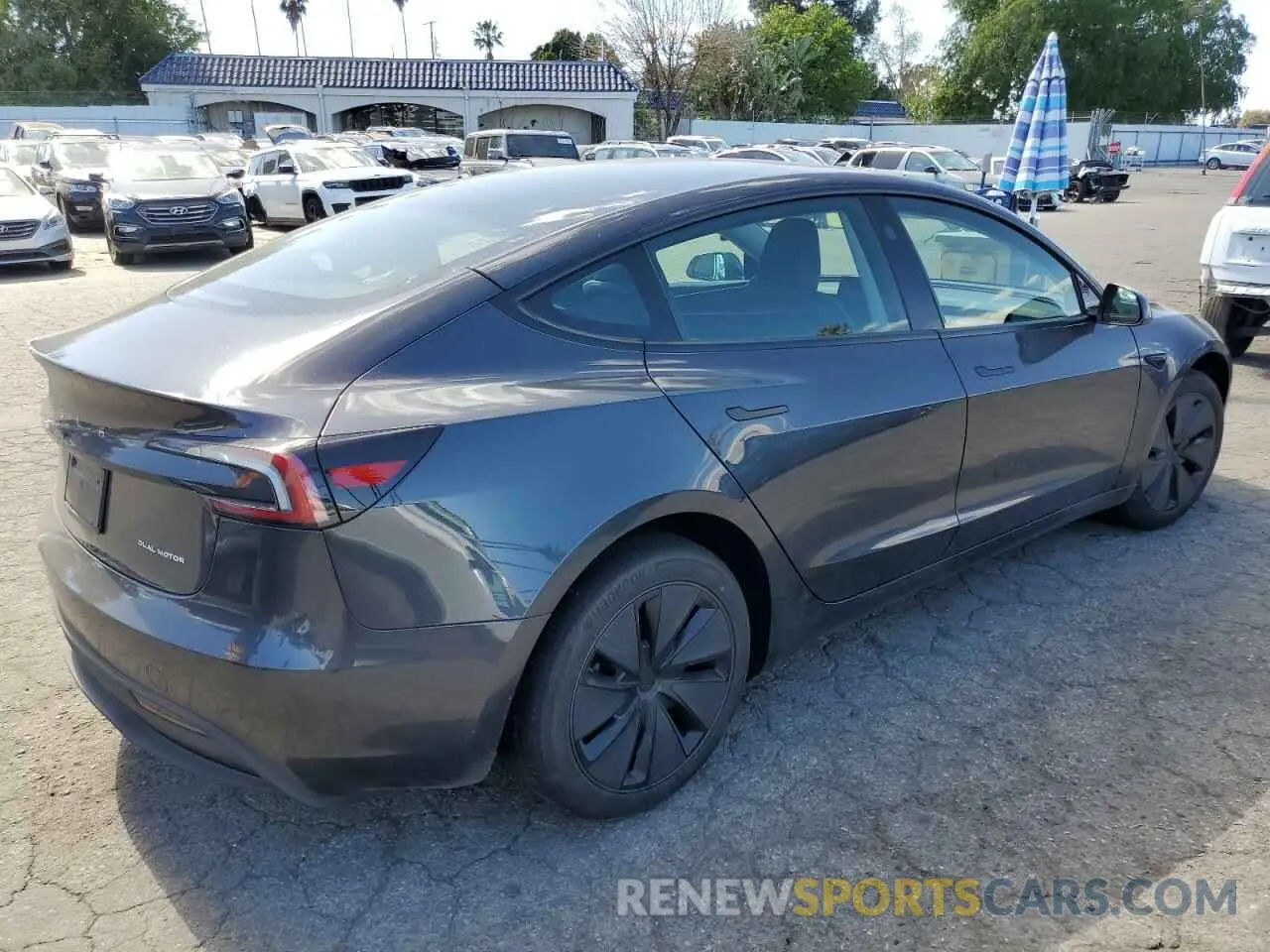 3 fotografías del automóvil dañado 5YJ3E1EBXSF939496 TESLA MODEL 3 2025