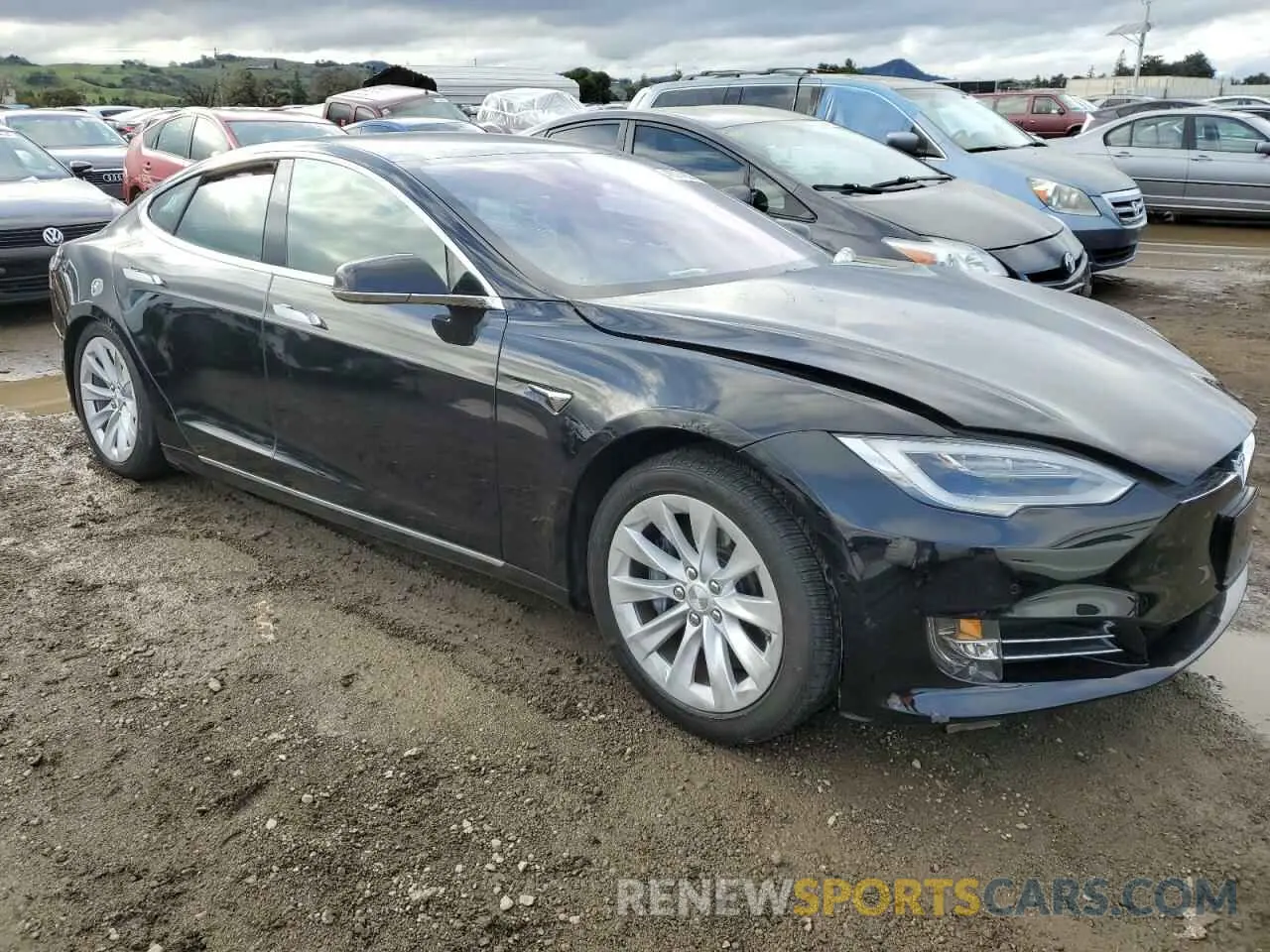 4 fotografías del automóvil dañado 5YJSA1E21KF307185 TESLA MODEL S 2019