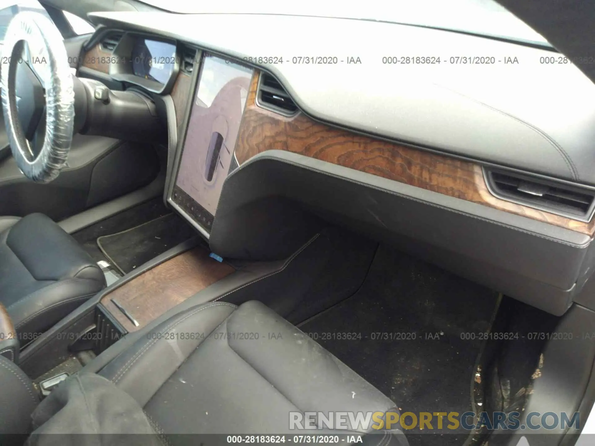 5 fotografías del automóvil dañado 5YJSA1E23KF332461 TESLA MODEL S 2019