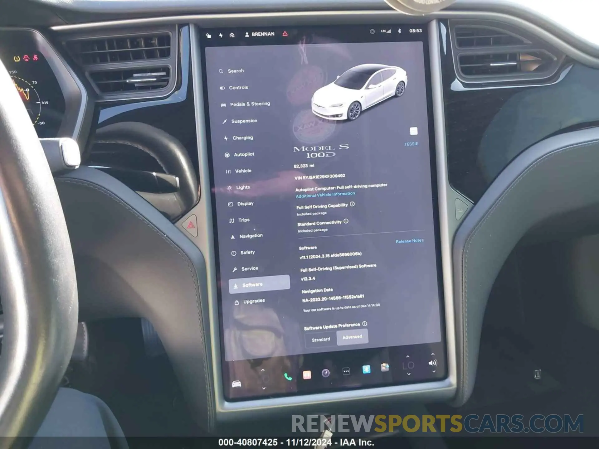 19 fotografías del automóvil dañado 5YJSA1E29KF309492 TESLA MODEL S 2019