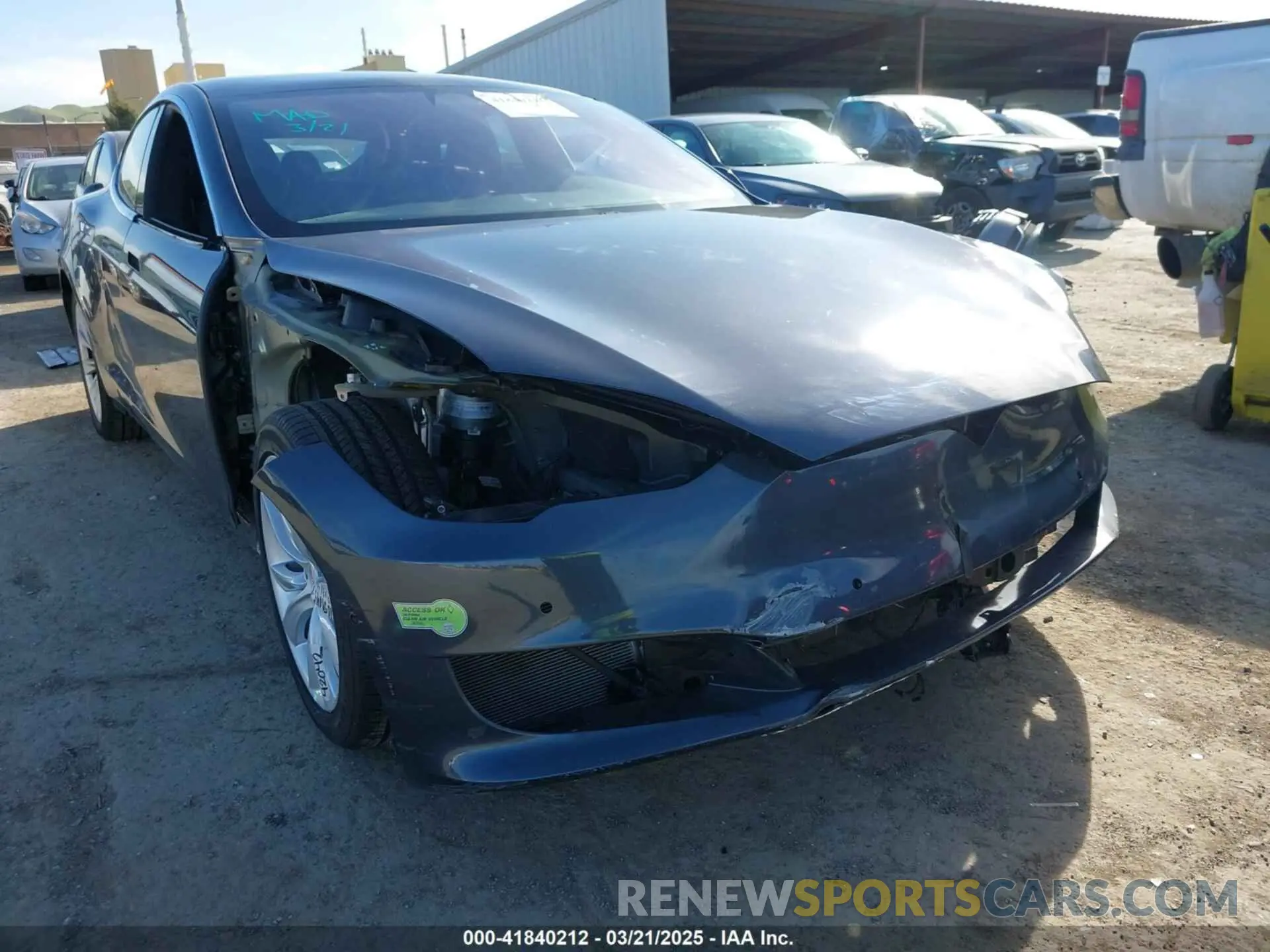 6 fotografías del automóvil dañado 5YJSA1E29KF348051 TESLA MODEL S 2019