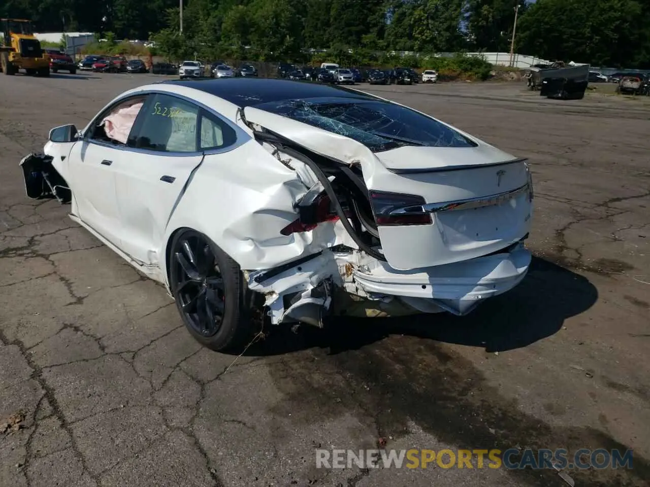 3 fotografías del automóvil dañado 5YJSA1E4XKF344172 TESLA MODEL S 2019
