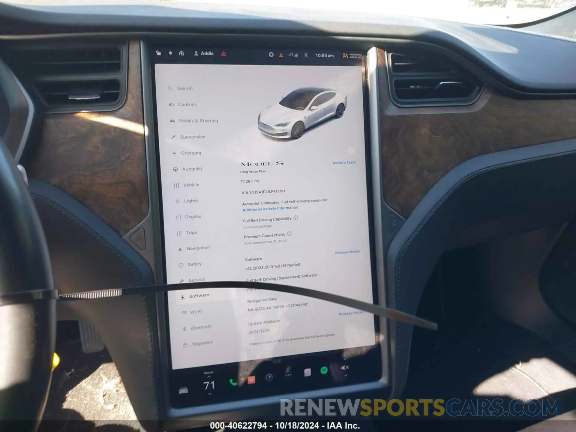 18 fotografías del automóvil dañado 5YJSA1E21LF411791 TESLA MODEL S 2020