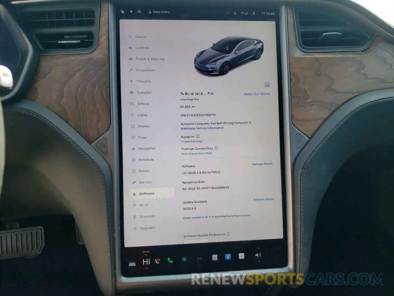 9 fotografías del automóvil dañado 5YJSA1E22LF369714 TESLA MODEL S 2020
