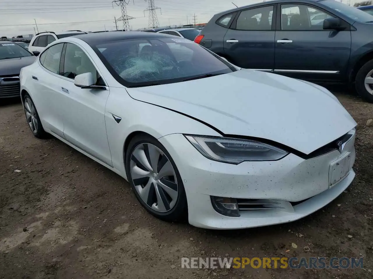 4 fotografías del automóvil dañado 5YJSA1E22LF403053 TESLA MODEL S 2020