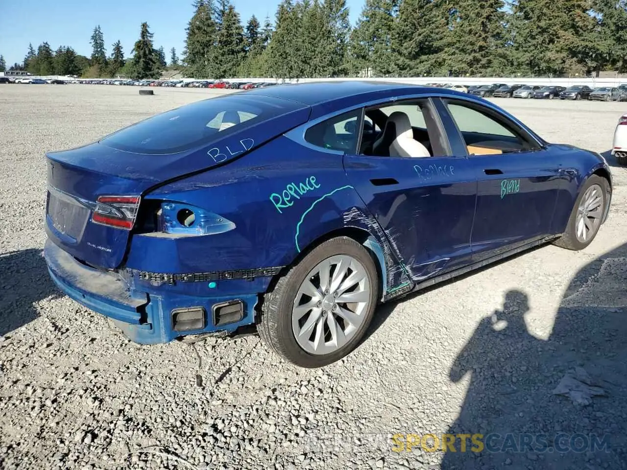 3 fotografías del automóvil dañado 5YJSA1E23LF362965 TESLA MODEL S 2020