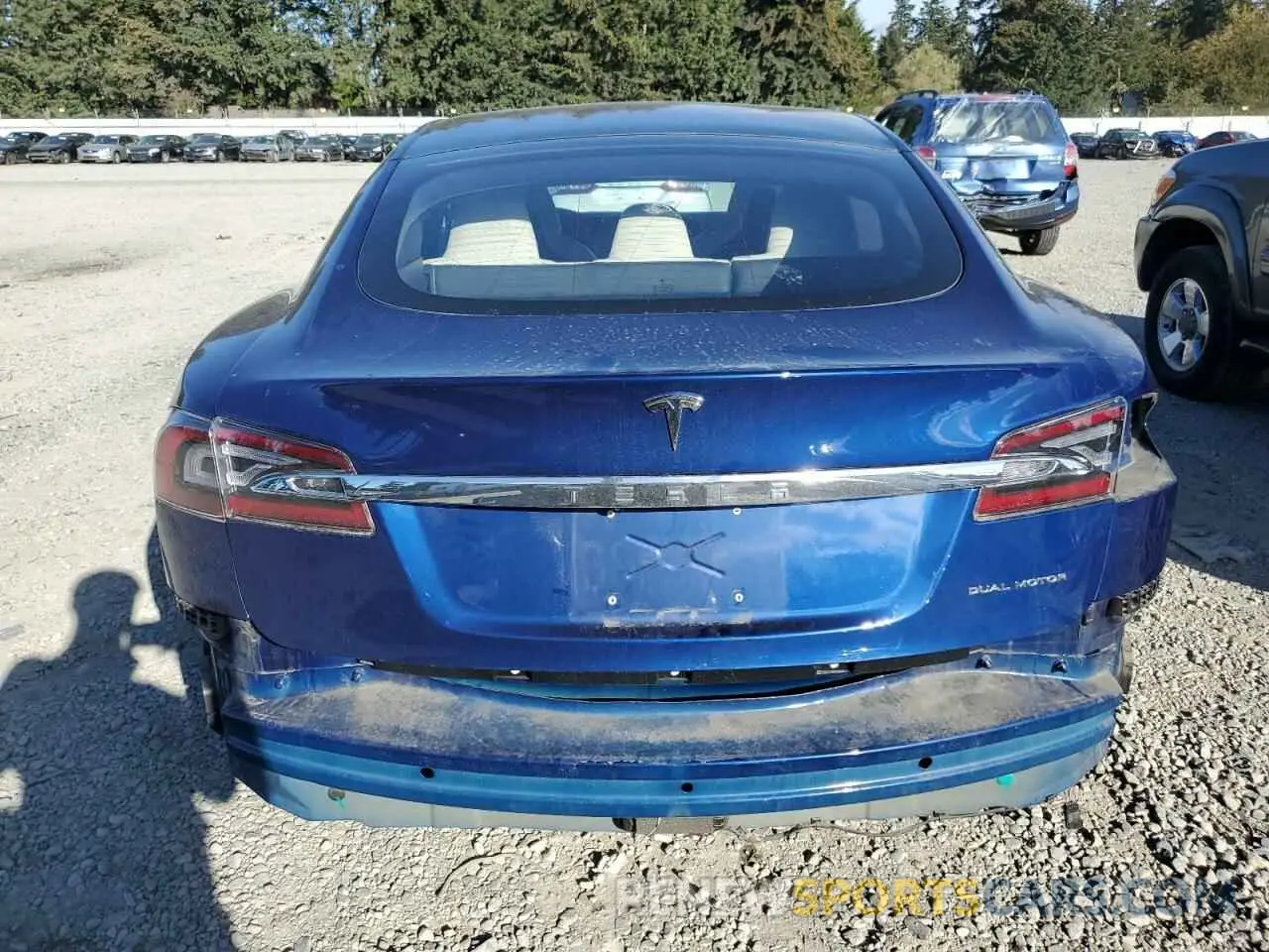 6 fotografías del automóvil dañado 5YJSA1E23LF362965 TESLA MODEL S 2020