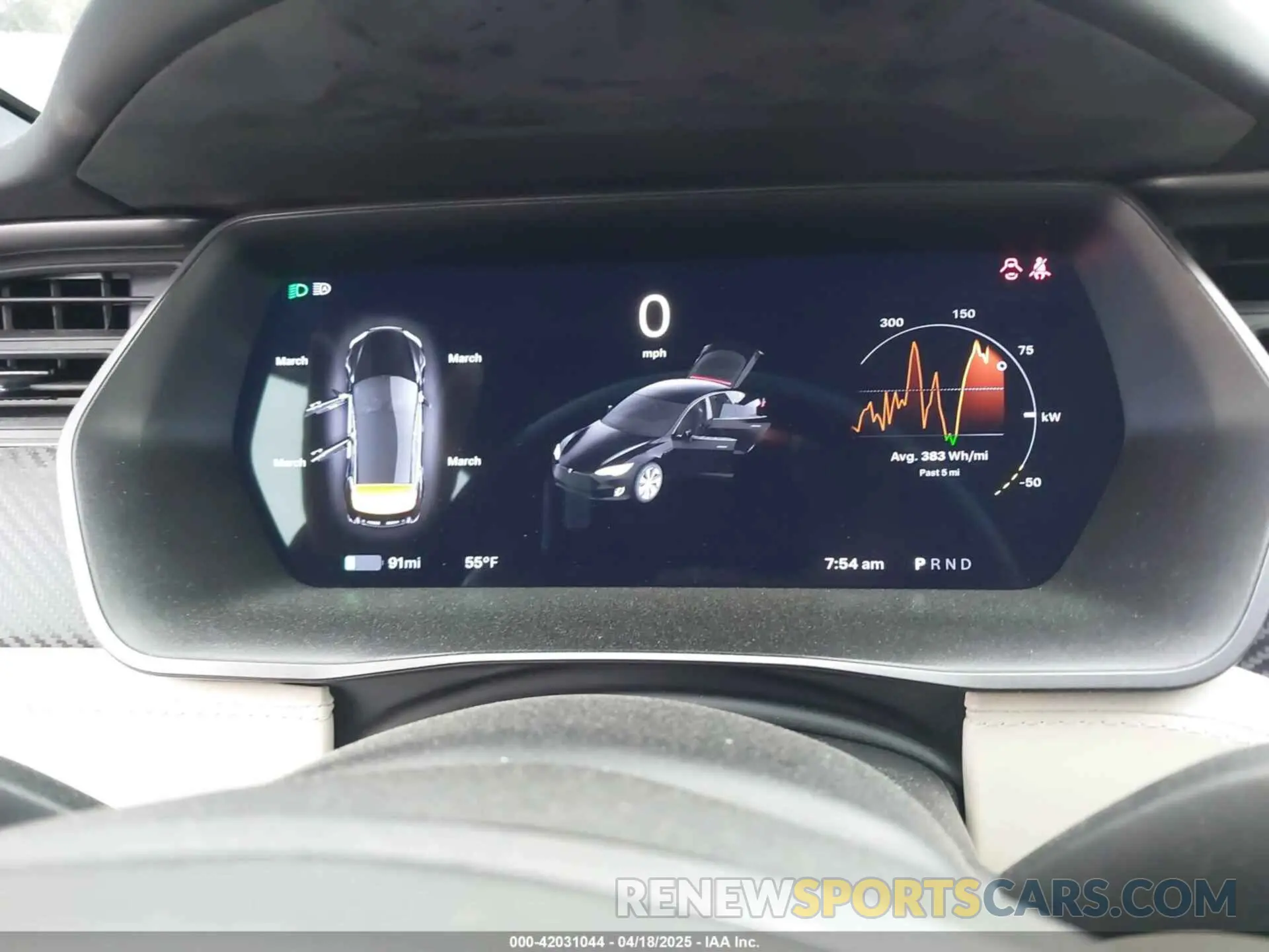 7 fotografías del automóvil dañado 5YJSA1E23LF390913 TESLA MODEL S 2020