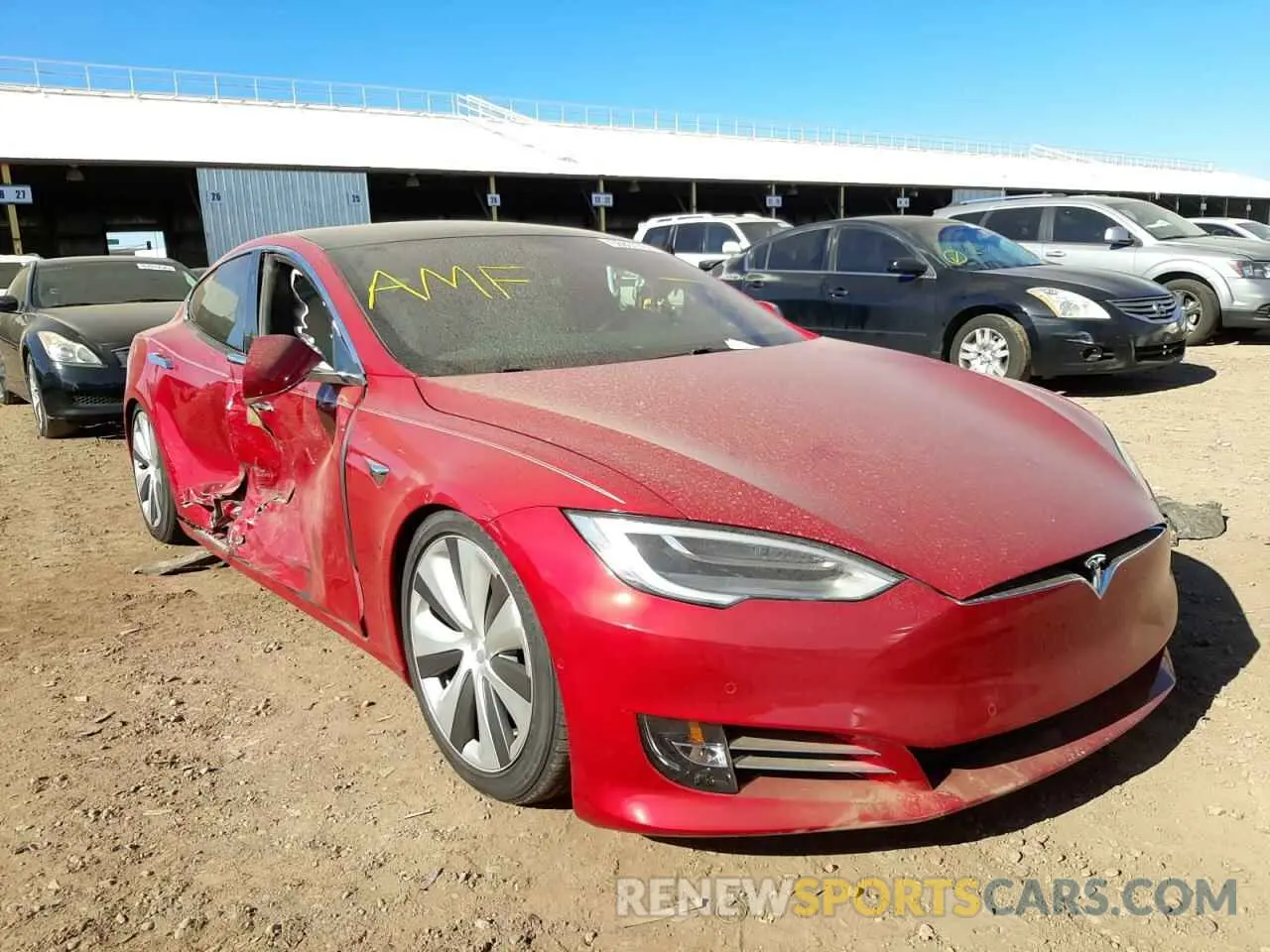 1 fotografías del automóvil dañado 5YJSA1E23LF401148 TESLA MODEL S 2020