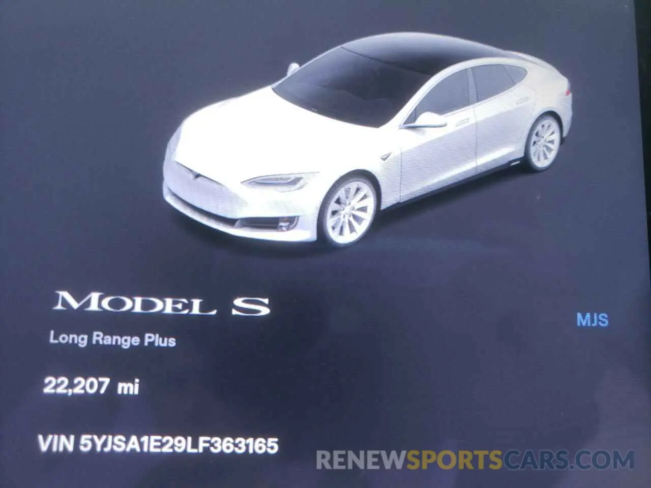 8 fotografías del automóvil dañado 5YJSA1E29LF363165 TESLA MODEL S 2020