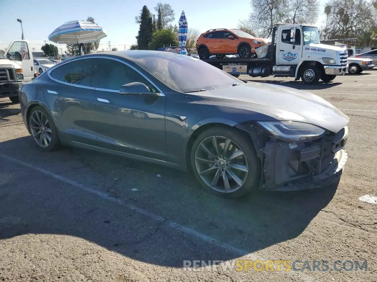 4 fotografías del automóvil dañado 5YJSA1E29LF366969 TESLA MODEL S 2020