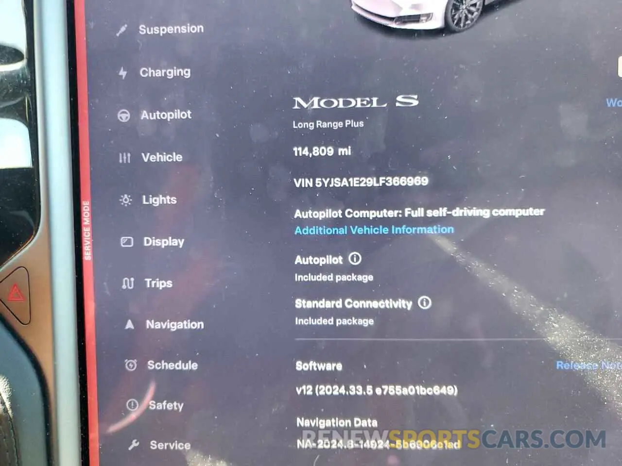 9 fotografías del automóvil dañado 5YJSA1E29LF366969 TESLA MODEL S 2020