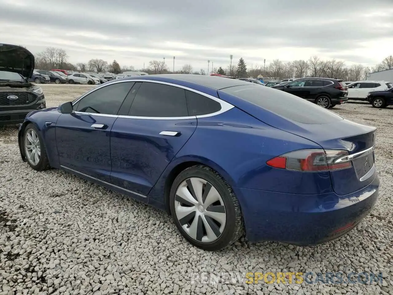 2 fotografías del automóvil dañado 5YJSA1E29LF381892 TESLA MODEL S 2020