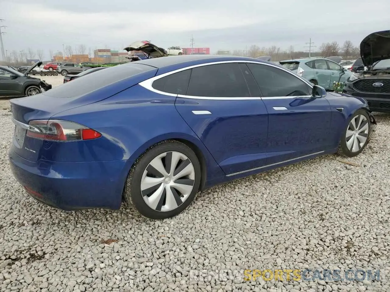 3 fotografías del automóvil dañado 5YJSA1E29LF381892 TESLA MODEL S 2020